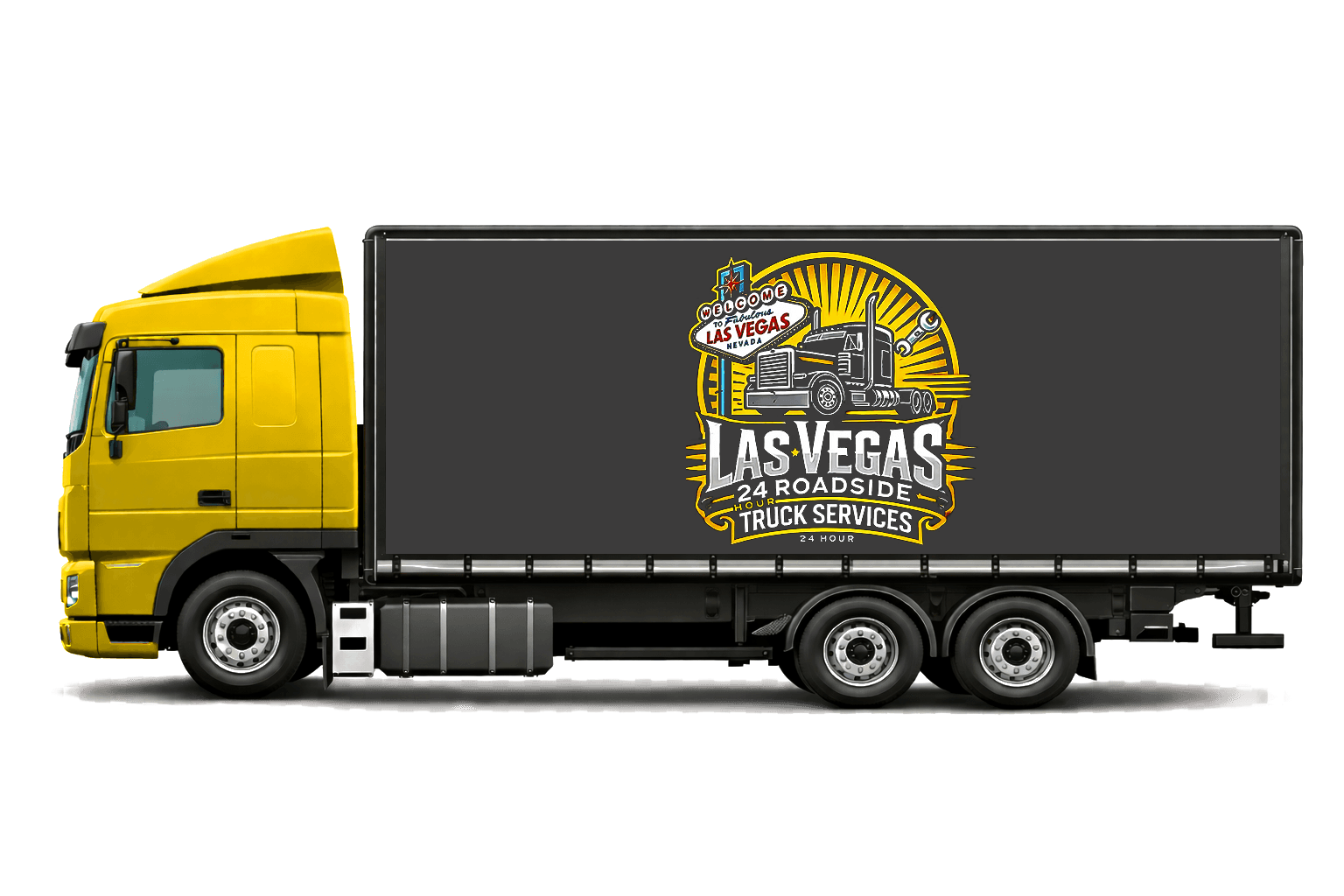 Las Vegas 24 Hour Roadside Truck Services semi-truck and trailer